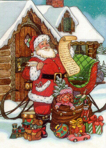 Santa Claus at the North Pole